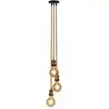 Image de Naeve ontario suspension cluster en laiton vieilli 3xe27