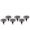 Image de Naeve kian lot de 6 piquets solaires d'extérieur à led en acier, capteur crépusculaire 2 500-3 200 k, ip44