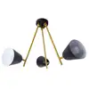 Image de Naeve triton plafonnier semi-encastré multi-bras noir 3xe27