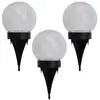 Image de Naeve crackle lot de 3 piquets solaires d'extérieur à led blancs ip44