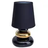 Image de Naeve stoney lampe de table avec abat-jour rond conique noir-doré 1xe14
