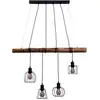 Image de Naeve woodland plafonnier suspendu noir 4xe27