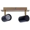 Image de Naeve frida plafonnier double spot noir-doré 2xgu10