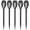 Image de Naeve fanilo lot de 5 piquets solaires d'extérieur à led noirs ip44