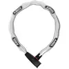 Image de Abus antivol à chaîne catena 6806k - antivol léger pour vélo en acier trempé avec tube textile à la mode - chaîne carrée avec niveau de sécurité 6 - 110 cm - gris réfléchissant