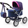 Image de Landau pour poupée licorne bleu BAYER Trendy - Réglable et facilement pliable - Pour poupées jusquà 46 cm
