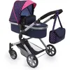 Image de BAYER Landau pour poupée Neo Star licorne bleu et rose avec sac à bandoulière et panier dachat intégré - convertible poussette