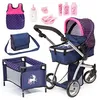 Image de Ensemble de Poussette de Poupée - Milano - Jogger - 12 Accessoires - Couleur Bleu - Mixte