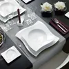 Image de Assiette creuse - NEW WAVE - Lot de 4 - Porcelaine - 24 cm - Blanc