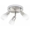 Image de Plafonnier à 3 lumières Sofia diamètre 20 cm E14 40W acier chrome et blanc