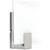 Image de Applique murale - Brilliant - Sonian - 205x8x19cm - E14 40W - argent et blanc - métal et verre