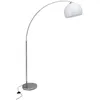 Image de Lampadaire - Brilliant - VESSA - 166x122x30cm - E27 60W - blanc et chrome - métal et plastique