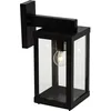 Image de Applique extérieure GAIA descendante noir métal/verre E27 1x60W - BRILLIANT