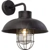 Image de BRILLIANT - PORTLAND applique extérieure - descendante - coloris rouille - métal/verre E27 1x60W