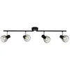 Image de BLACKY Plafonnier 4L ajustable en métal - 165x80x15cm - Noir