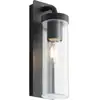 Image de Applique Extérieure Descendante Aosta - Noir Dépoli - Métal/plastique - E27 1x25w