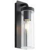 Image de Applique extérieure descendante AOSTA - BRILLIANT - Noir dépoli - Métal/plastique - E27 1x25W