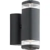 Image de Applique Extérieure Up & Down - - Jandy - Métal/verre - Noir - Gu10 Max 2x18w
