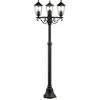 Image de Lampadaire Extérieur 3l Carleen - Brilliant - Noir - Métal/verre - 200x61cm - Ip44