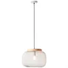 Image de Suspension - BRILLIANT - Giada - Ø40cm - Bois naturel - Maillage métallique - Gris clair