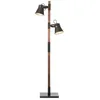 Image de Lampadaire 2L - Brilliant - Plow - 1535x50x31cm - E27 2x10W - noir et bois