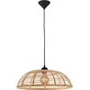 Image de Suspension BRILLIANT Crosstown 47cm bois clair - noir Intérieur 1x A60 E27 40W