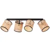 Image de Spot bar Wiley 4 flammes - BRILLIANT - Bois clair - Noir - LED - Articulé