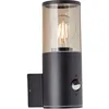 Image de Applique extérieure SERGIORO avec détecteur de mouvement - Noir dépoli - E27 20W - Aluminium/Plastique - IP44
