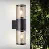 Image de Applique Extérieure Sergioro - - Noir Depoli - 2xe27 20w - Aluminium/plastique - Ip44