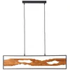 Image de Suspension - Brilliant - Chaumont - 150x100x85cm - noir et bois - LED intégrée 20W - aluminium métal et bois