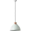 Image de Suspension - BRILLIANT - Erena - Bois/Métal - Ø38cm - Vert clair - 1 ampoule E27