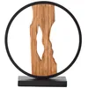 Image de G99880A05 Brilliant Chaumont LED lampe à poser bois 28cm noir-bois aluminium-métal-bois cordon interrupteur LED 75 W intégrée (flu