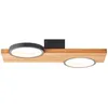 Image de Plafonnier LED - BRILLIANT - Cheesy - 40x25cm - Noir Mat - Bois FSC - 14W