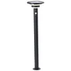Image de Potelet extérieur - BRILLIANT - GARVINA - LED et solaire - Détecteur de mouvement - Acier inoxydable et plastique - 4 W - Noir