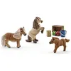 Image de Figurine Schleich - Famille de mini-shetlands - Modèle de poney miniature - 8 pièces