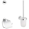 Image de Set daccessoires salle de bain - GROHE - 40407001 - Chrome StarLight - Verre et métal - Fixations cachées