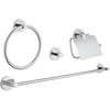 Image de Grohe 40776001 Porte-serviettes Et Anneau Porte-serviettes Mural Chrome