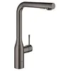 Image de Mitigeur Évier - GROHE - Essence - Hard Graphit - Douchette Double - Bec Pivotant 360°