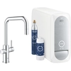 Image de GROHE mitigeur monocommande à "U" avec système BLUE HOME pour 3 types d'eau 31543000B (chromé avec mousseur extractible - acier chromé)