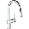 Image de Grohe Mitigeur Évier Minta 32321002 - Douchette Extractible 2 Jets -bec Pivotant 360°