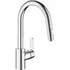 Image de Robinet de cuisine évier get, robinet avec douchette extractible, bec en forme de u, inverseur 2 jets, supersteel, 31484001