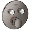 Image de Grohe Grohtherm Smartcontrol Partie de finition robinet thermostatique avec inverseur 2 voies rond Hard Graphite