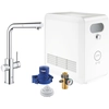 Image de GROHE mitigeur monocommande à "L" BLUE HOME avec système pour 3 types d'eau 31326002 (chromé avec mousseur extractible - acier chromé)