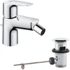 Image de Mitigeur monocommande Bidet GROHE Start Edge - Tirette de vidage - Mousseur économique deau - Chromé