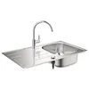 Image de Pack évier + mitigeur GROHE - Bau K200 45-S - 1 bac - Inox AISI 304 - Mitigeur BauEdge