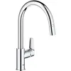 Image de Robinet de cuisine - Mitigeur monocommande évier - Chromé - Bec haut en C - Mousseur extractible - GROHE StartEdge - 30550000