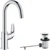 Image de Mitigeur monocommande lavabo - GROHE Swift - 24330001 - Chromé - Taille L - Bec haut - Economie deau