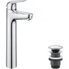 Image de Mitigeur monocommande vasque à poser - GROHE Swift - 24331001 - Chromé - Taille XL rehaussée - Economie deau - Vidage clic clac