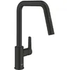 Image de Robinet de cuisine avec douchette GROHE Start bec haut noir mat 2 jets