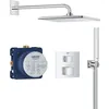 Image de GROHE Precision SmartControl - Ensemble de douche encastré 2 sorties chromé pomme carrée 31 cm et douchette